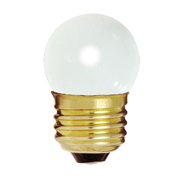 Satco S3795 Incandescent Bulb, 7.5 W, S11 Lamp, Medium E26 Lamp Base, 20 Lumens, 2700 K Color Temp