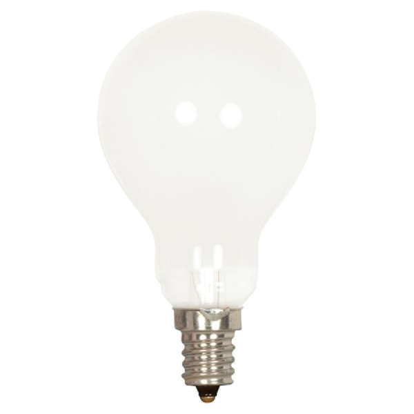Satco S2741 Incandescent Bulb, C-9 Filament, Frosted Lamp, 1.875 in Dia x 3.36 in L Dimensions, 40 W, A15 Lamp, 120 V