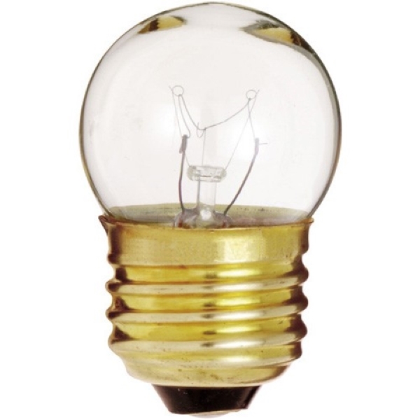 Satco S3794 Incandescent Bulb, 7.5 W, S11 Lamp, Medium E26 Lamp Base, 40 Lumens, 2700 K Color Temp