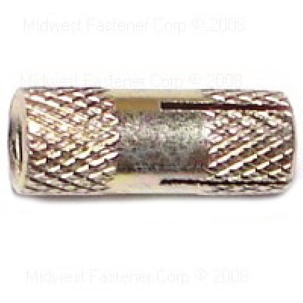 Midwest Fastener 05800 Anchor, 1/4 in Dia, 1 in L, Steel, Yellow Zinc