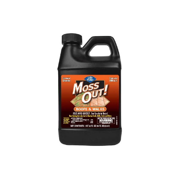 Moss Out! 100099149 Moss and Algae Killer, Liquid, Ammonia, Soap, 54 oz Bottle - 1