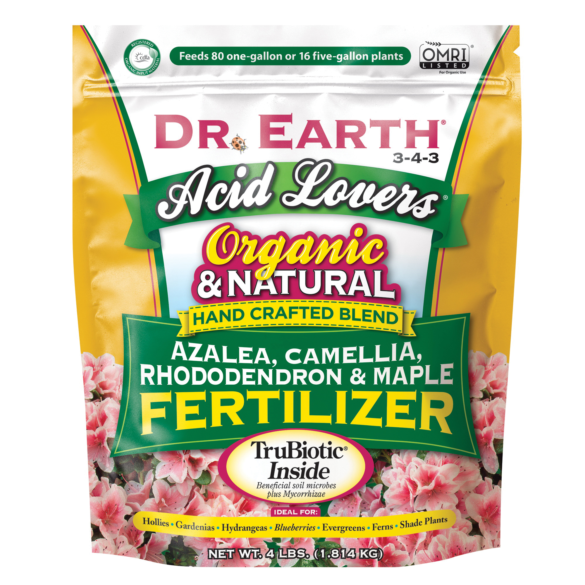 Dr. Earth 703P Fertilizer, 4 lb, Granular, 3-4-3 N-P-K Ratio - 1