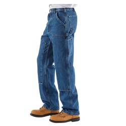 Carhartt B73-DST-40X32 Utility Logger Jeans, 40 in Waist, 32 in L Inseam, Darkstone, Loose Fit - 4
