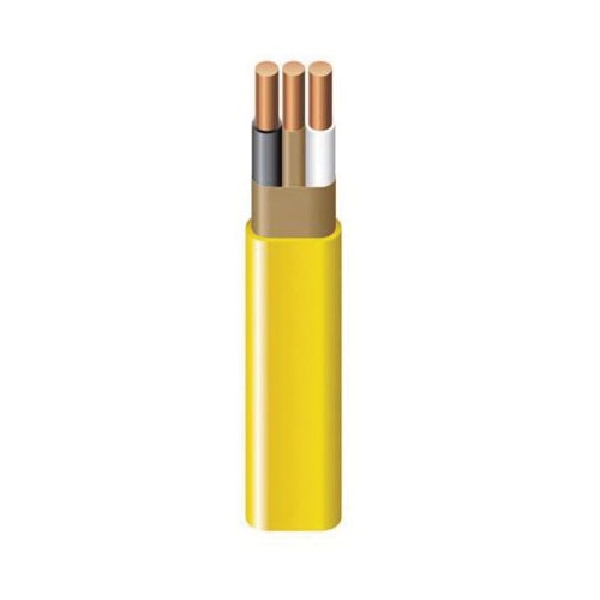 Romex 28828226 Building Wire, 12 AWG Wire, 2 -Conductor, 15 ft L, Copper Conductor, PVC Insulation, Nylon Sheath