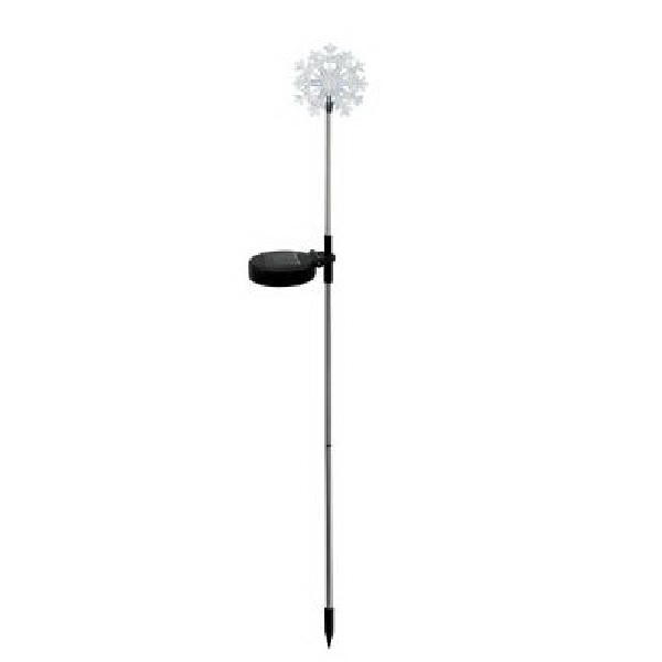 Alpine SLC131 Solar Garden Stake, Snowflake, LED Lamp, Blue/White