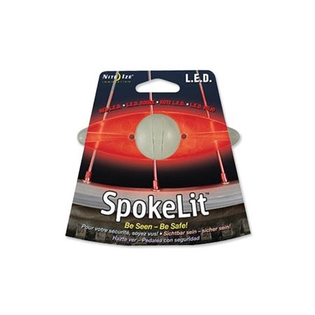 Nite Ize SPOKELIT Series SKL-03-10 Wheel Light, Red, For: 3-Spoke Cross Pattern Wheels