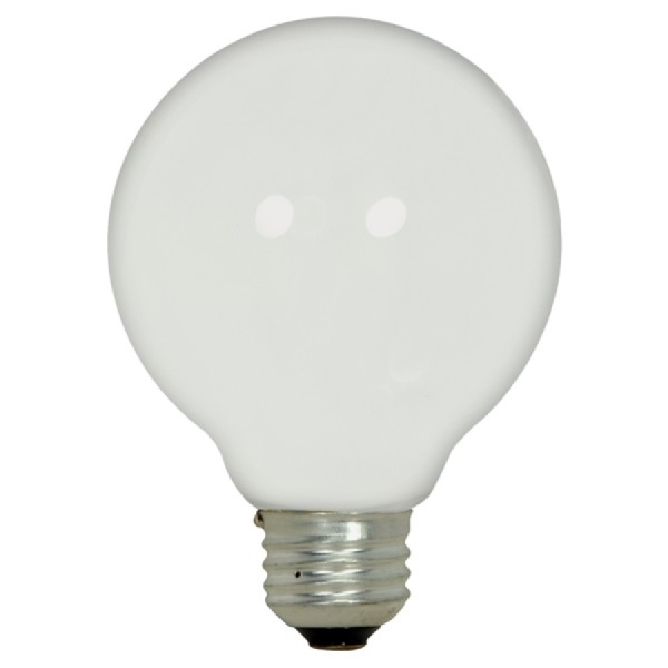 Satco EXCEL Series S2442 Halogen Bulb, 3.16 in Dia x 4.375 in L Dimensions, 43 W, Medium E26 Lamp Base, 0.358 A