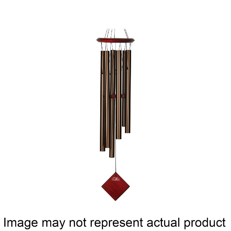 DCB37 Earth Wind Chime, Aluminum/Wood, Bronze