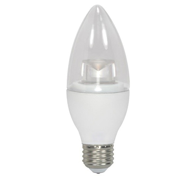 GE LED Light Bulb, S11, Warm White, Clear, 360 Lumens, 3.5 Watt