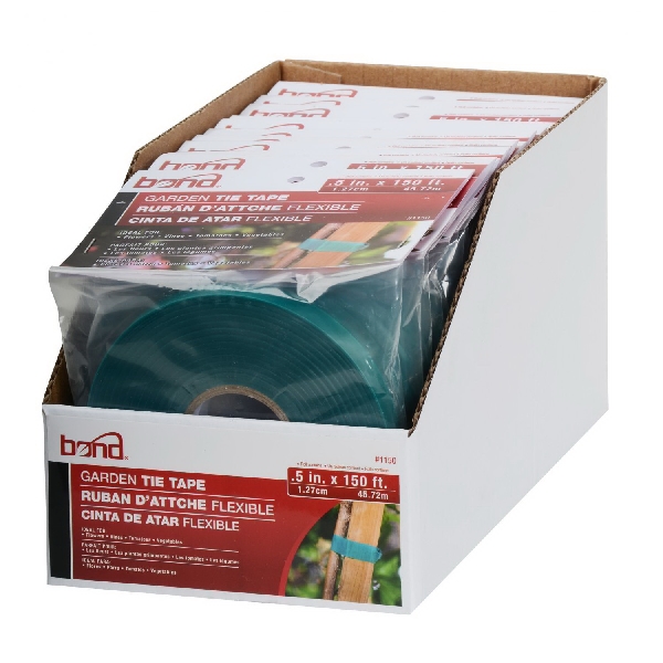 Tie Tape, Bond, 150 ft L, Plastic, Green - 3