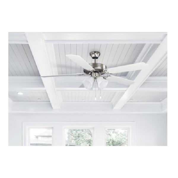St. James Ceiling Fan, Canarm, 52 in Dia, White/Brushed Pewter - 2