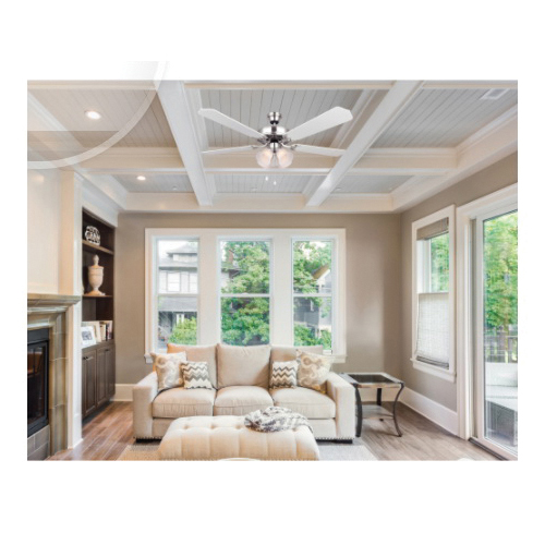 St. James Ceiling Fan, Canarm, 52 in Dia, White/Brushed Pewter - 4