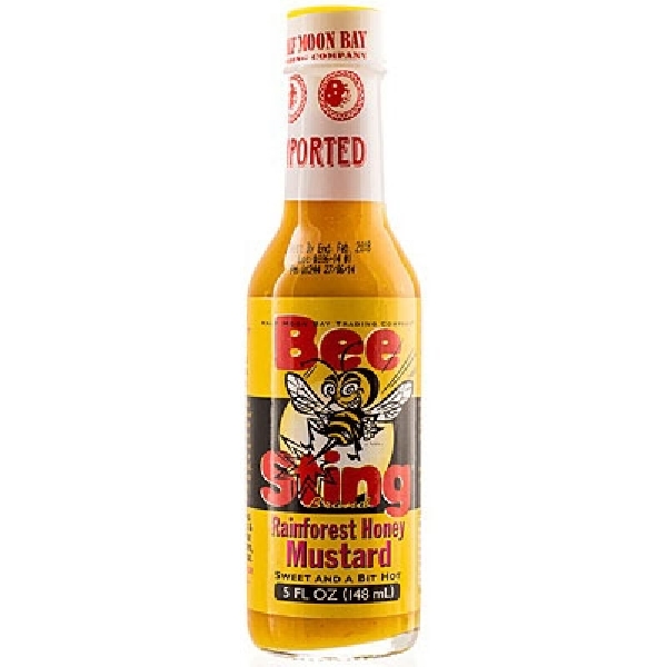 BeeSting 1935BS Rainforest Honey Mustard Hot Sauce, Spicy Flavor, 5 oz.