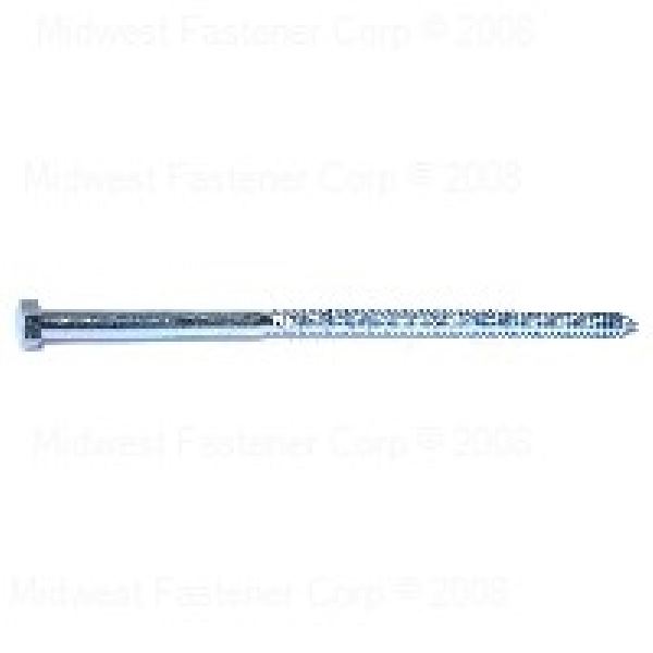 MIDWEST FASTENER 01344 Lag Screw, 1/2-6 Thread, 12 in OAL, 2 Grade, Steel, Zinc, SAE Measuring - 1
