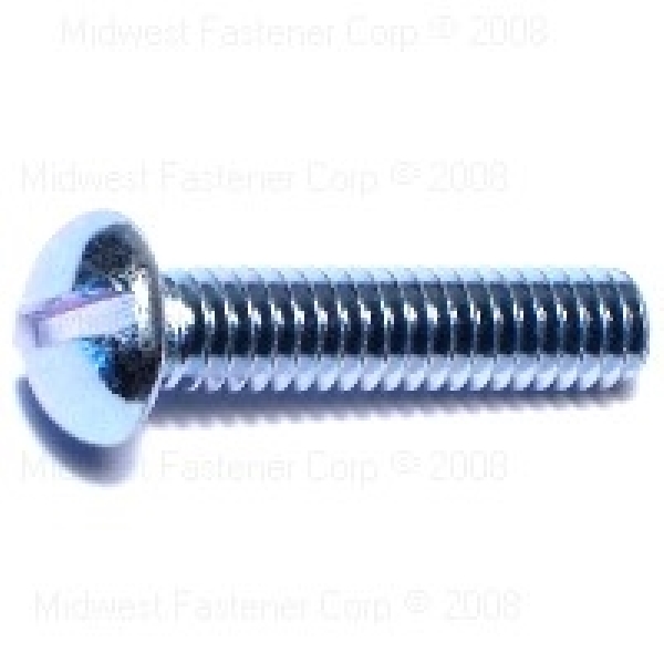 MIDWEST FASTENER 01704 Machine Screw, #12-24 Thread, 1 in L, Slotted Drive, 100 PK - 1