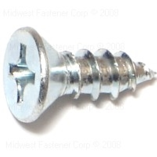 MIDWEST FASTENER 03038 Screw, #14-10 Thread, 3/4 in L, Coarse Thread, Flat Head, Phillips Drive, Steel, Zinc, 100 PK - 1