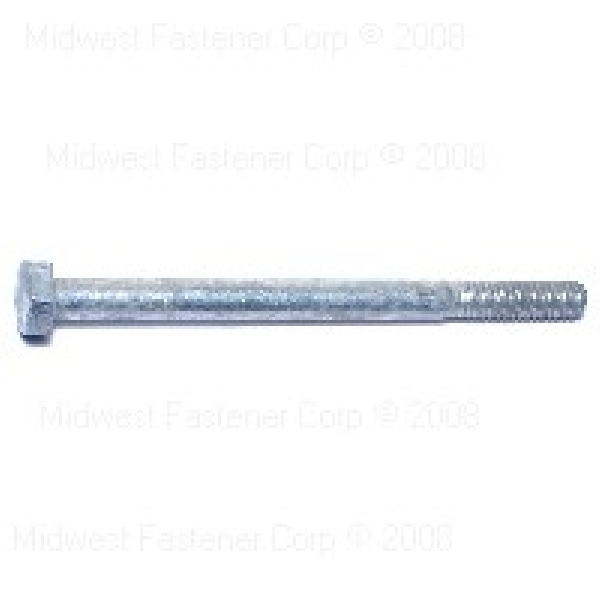 05360 Hex Bolt, 1/4-20 Thread, 3-1/2 in OAL, 2 Grade, Galvanized Steel, SAE Measuring, Coarse Thread