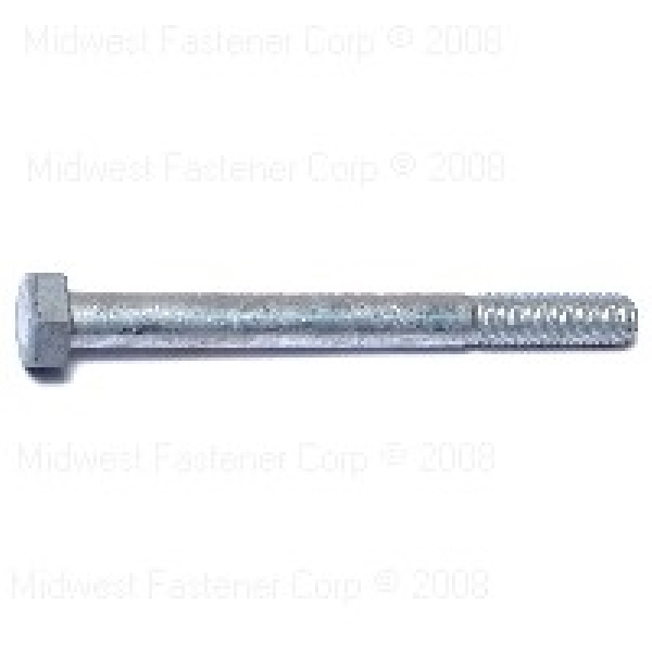 05373 Hex Bolt, 5/16-18 Thread, 3-1/2 in OAL, Galvanized, Coarse Thread