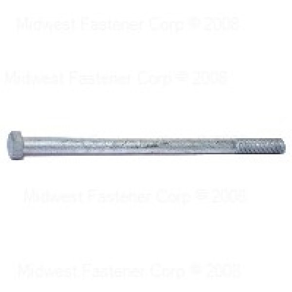 05393 Hex Bolt, 3/8-16 Thread, 7 in OAL, 2 Grade, Galvanized Steel, Coarse Thread