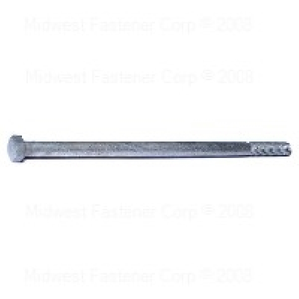 05394 Hex Bolt, 3/8-16 Thread, 8 in OAL, 2 Grade, Galvanized Steel, SAE Measuring, Coarse Thread