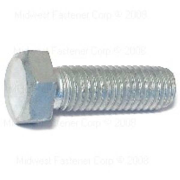 05399 Hex Bolt, 1/2-13 Thread, 1-1/2 in OAL, 2 Grade, Galvanized Steel, Coarse Thread