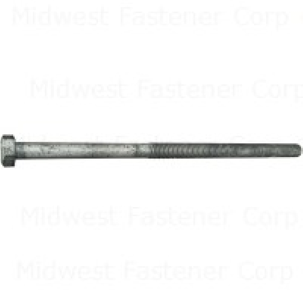 05413 Hex Bolt, 1/2-13 Thread, 10 in OAL, 2 Grade, Galvanized Steel, SAE Measuring, Coarse Thread