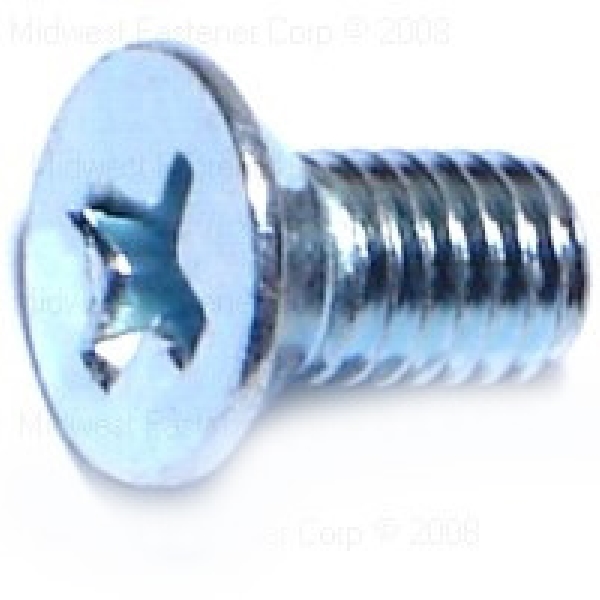 MIDWEST FASTENER 07293 Machine Screw, #10-32 Thread, 3/8 in L, Fine Thread, Flat Head, Phillips Drive, Zinc, 100 PK - 1
