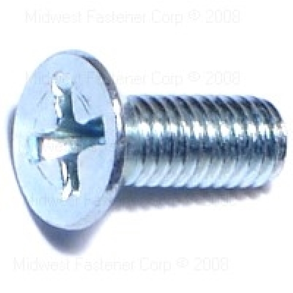 MIDWEST FASTENER 07294 Machine Screw, #10-32 Thread, 1/2 in L, Fine Thread, Flat Head, Phillips Drive, Zinc, 100 PK - 1