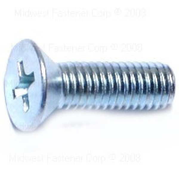 MIDWEST FASTENER 07295 Machine Screw, #10-32 Thread, 5/8 in L, Fine Thread, Flat Head, Phillips Drive, Zinc, 100 PK - 1