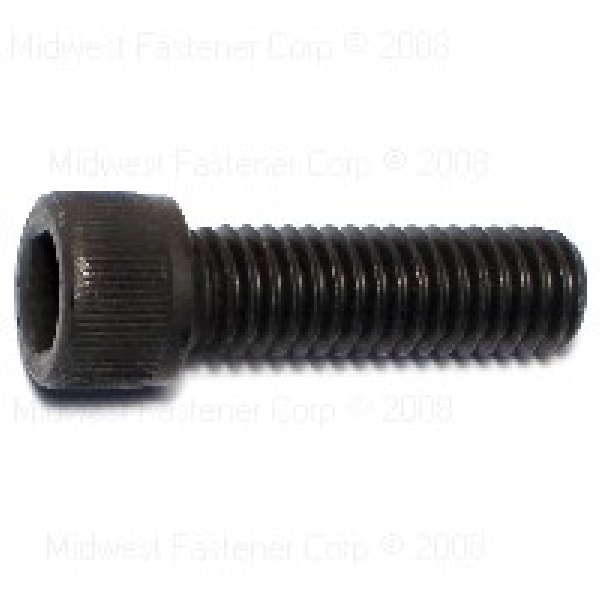 MIDWEST FASTENER 09040 Cap Screw, 3/8-16 Thread, 1-1/4 in L, Coarse Thread, Hex, Socket Drive, Steel, Black Oxide - 1
