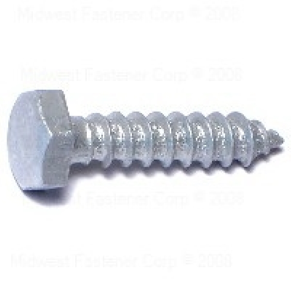 50268 Lag Screw, 1/4 in Thread, 1-1/4 in OAL, Galvanized