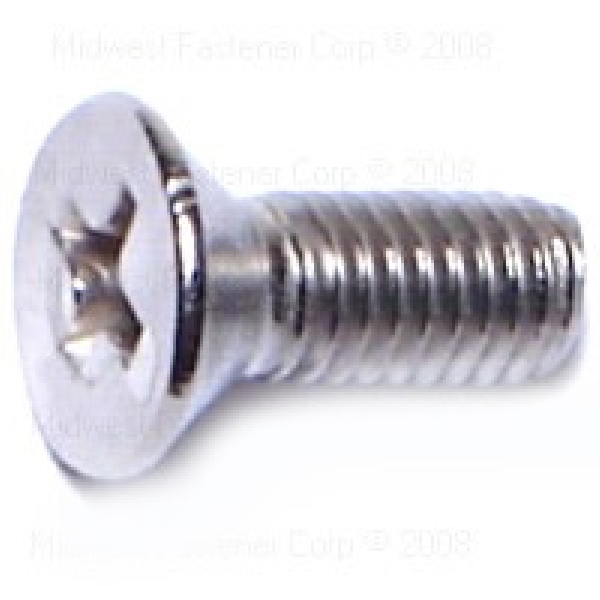 MIDWEST FASTENER 07191 Machine Screw, #10-32 Thread, 1/2 in L, Fine Thread, Flat Head, Phillips Drive, Stainless Steel - 1