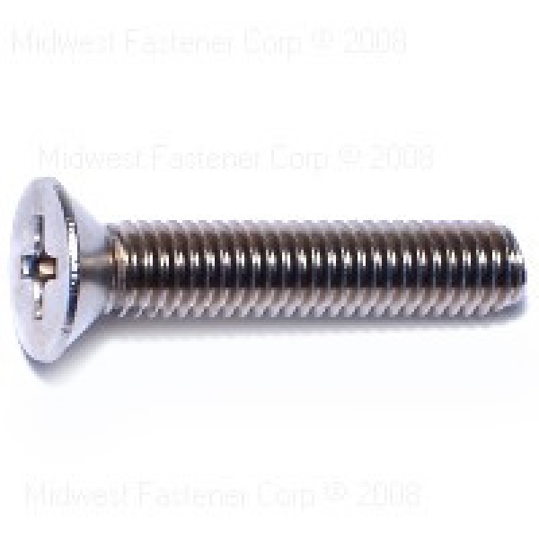 MIDWEST FASTENER 07194 Machine Screw, #10-32 Thread, 1 in L, Fine Thread, Flat Head, Phillips Drive, Stainless Steel - 1