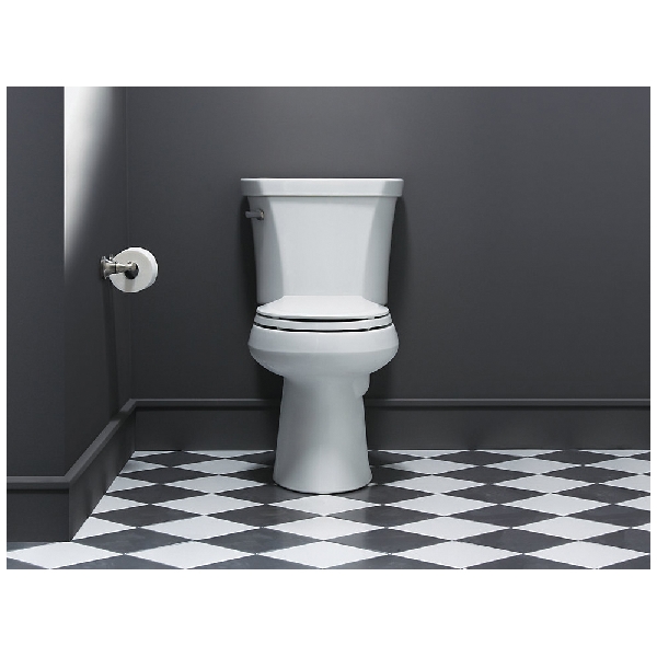 Kohler K-4199-0 Toilet Bowl, Elongated, 1.28 to 1.6 gpf Flush, 12 in Rough-In, Vitreous China, White, Floor Mounting