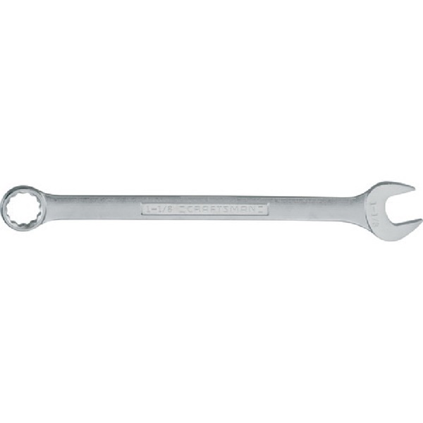 CMMT44707 Combination Wrench, SAE, 1-1/8 in Head, 15-9/16 in L, 12-Point, Alloy Steel, Nickel Chrome-Plated