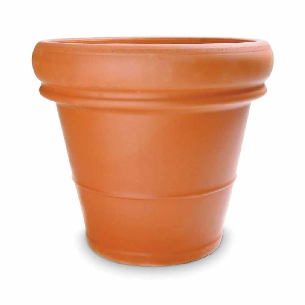 New England Pottery 100043000 Pot, 14-1/2 in Dia, Terra Cotta, Terra Cotta