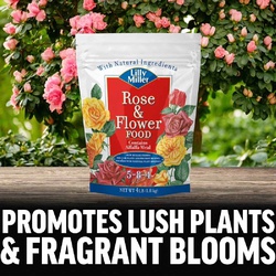 Lilly Miller 100099131 Rose and Flower Food, 16 lb Bag, Solid, 5-8-4 N-P-K Ratio