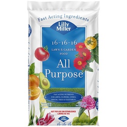 Lilly Miller 04601410 Lawn and Garden Fertilizer, 40 lb Bag, Powder, 16-16-16 N-P-K Ratio