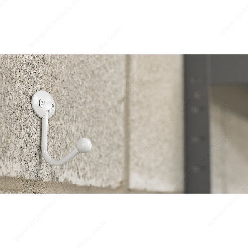 Richelieu BP8920130 Utility Hook, 1-9/16 in W, Metal, 22 lb, 1-13/16 in Projection, 2 pack - 4