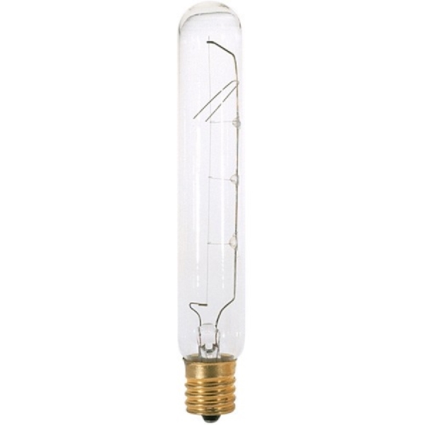 Satco S3280 Incandescent Bulb, 20 W, T6-1/2 Lamp, Intermediate E17 Lamp Base, 150 Lumens, 2700 K Color Temp - 1