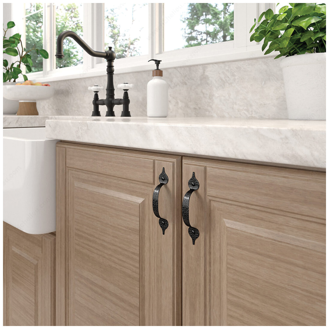 Richelieu BP205790 Cabinet Pull, 130 mm L Handle, 31/32 in H Handle, 25 mm Projection, Metal, Black - 3