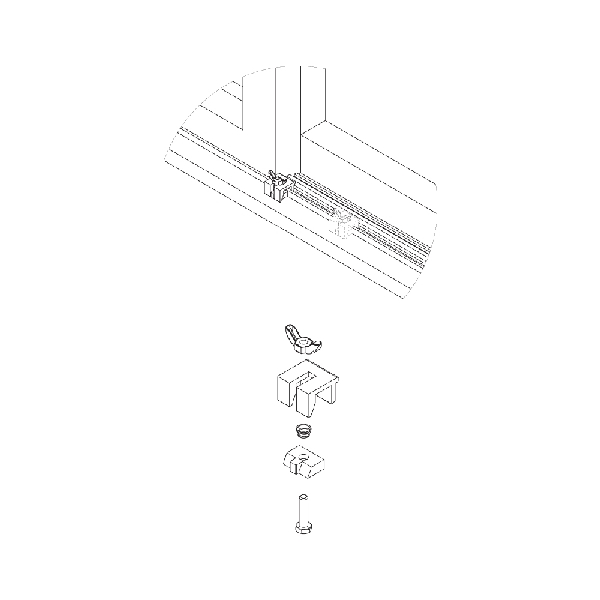 First Watch Security 1408 Window Slide Stop, Aluminum/Vinyl