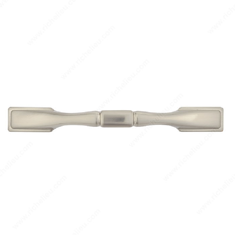 Richelieu BP30737195 Cabinet Pull, 4-7/8 in L Handle, 9/16 in H Handle, 15/16 in Projection, Metal, Brushed Nickel - 2
