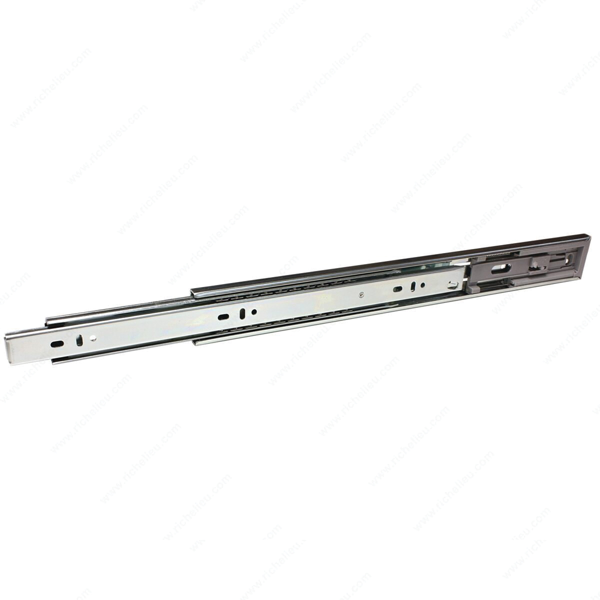 Richelieu 102 Series TU10230450 Drawer Slide, 55 lb, Side Mounting, 17-3/4 in L Rail, 1.46 in W Rail, Steel - 1