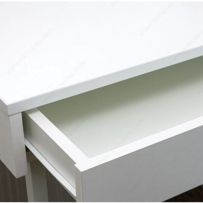 Richelieu 102 Series TU10230450 Drawer Slide, 55 lb, Side Mounting, 17-3/4 in L Rail, 1.46 in W Rail, Steel - 2