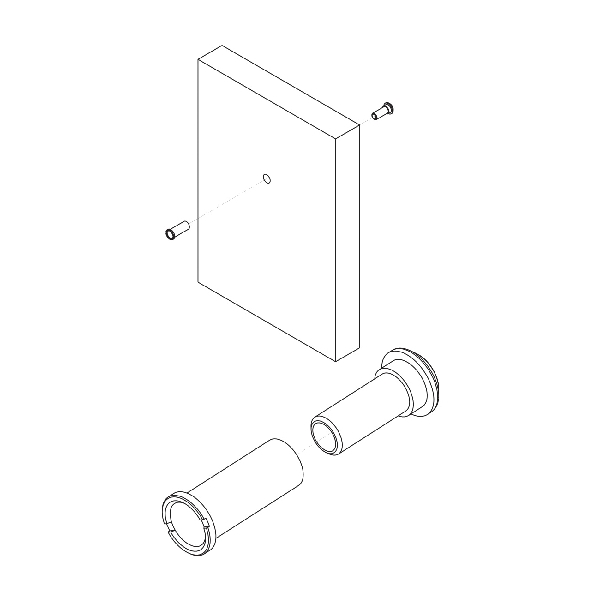 First Watch Security 2311 Door Viewer, 160 deg Viewing, 1-3/8 to 2 in Thick Door, Brass