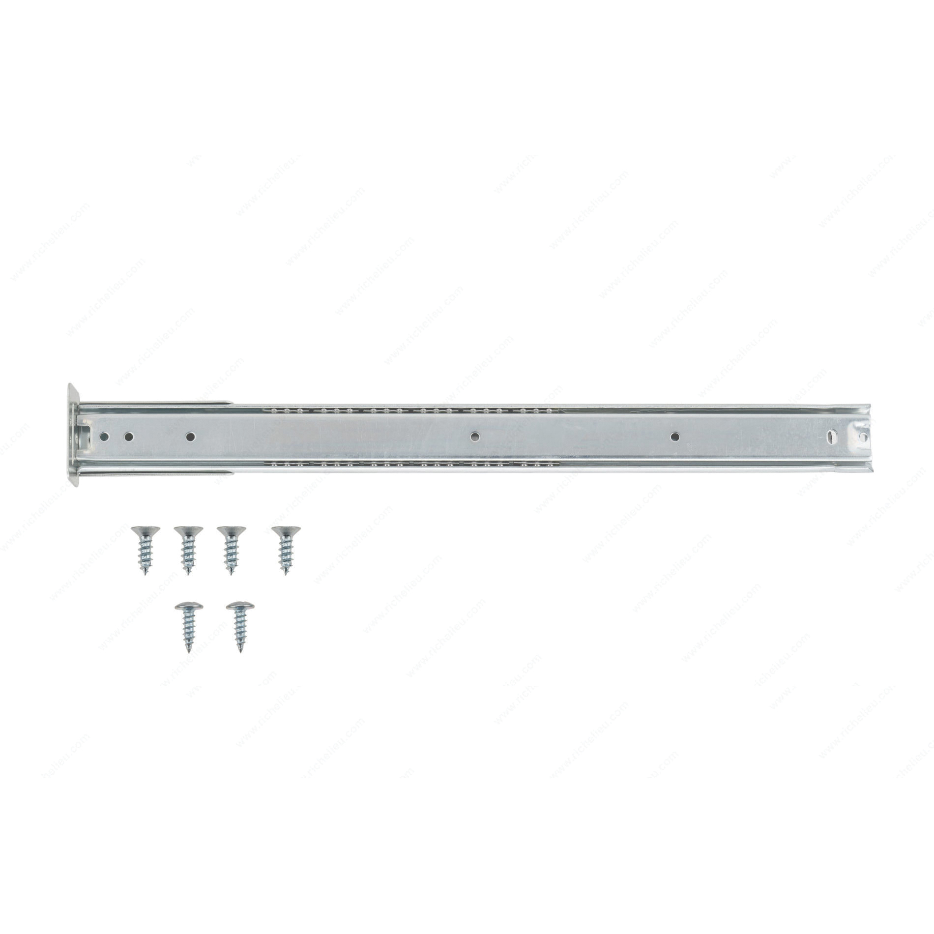 Richelieu 3507 Series T35072G22 Drawer Slide, 35 lb, Center Mounting, 21-5/8 in L Rail, 1.78 in W Rail, Steel - 3