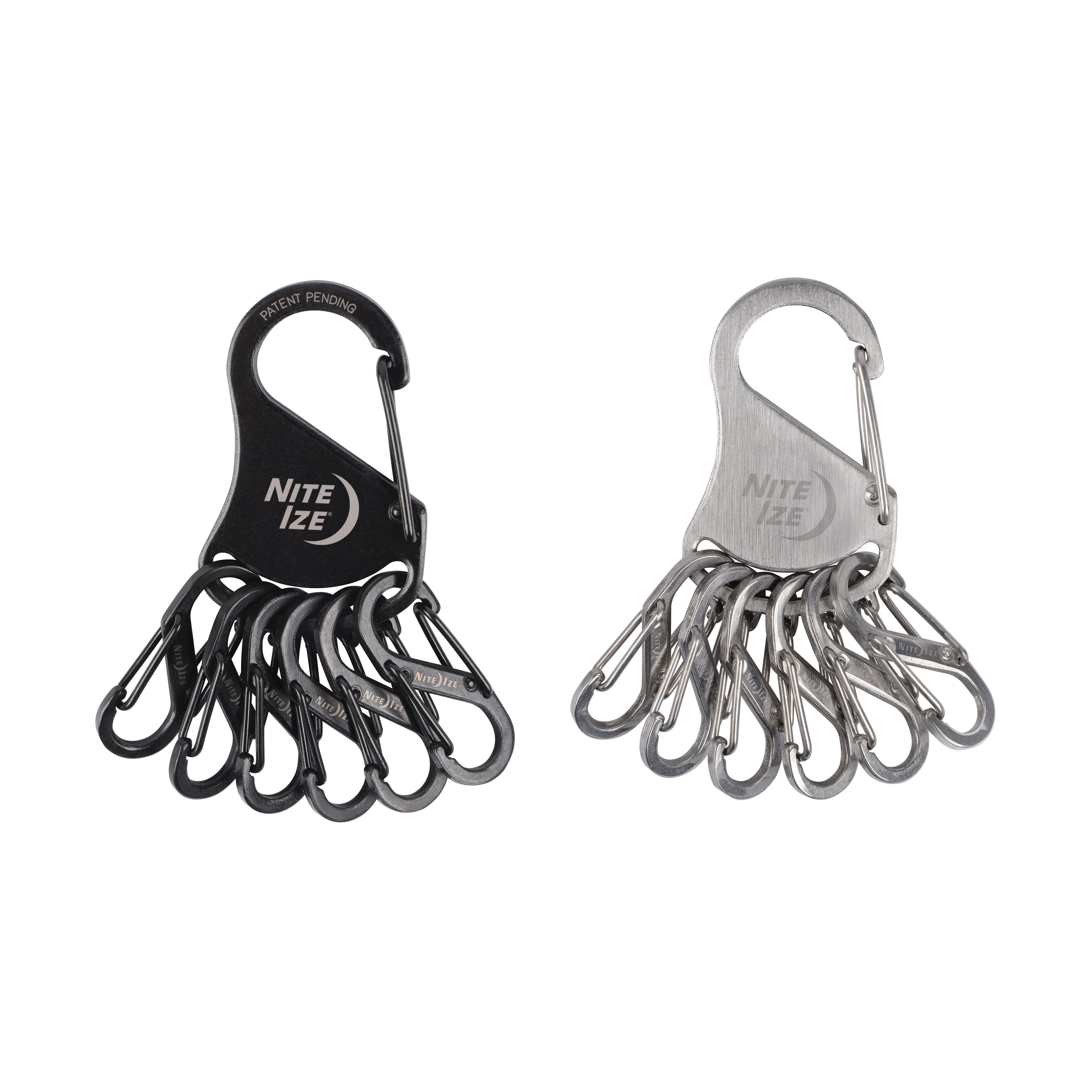 Nite Ize KeyRack Steel S-Biner Series KRS-03-11 Key Rack Carabiner, 3 in OAL, #0.5 Dia Ring, Stainless Steel, Silver - 2
