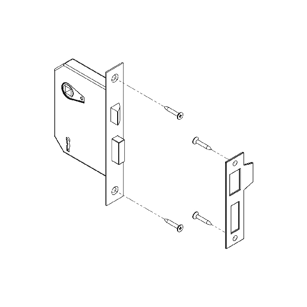 First Watch Security 1155 Bit Key Lock, 2-1/4 in Backset, Steel, Polished Brass