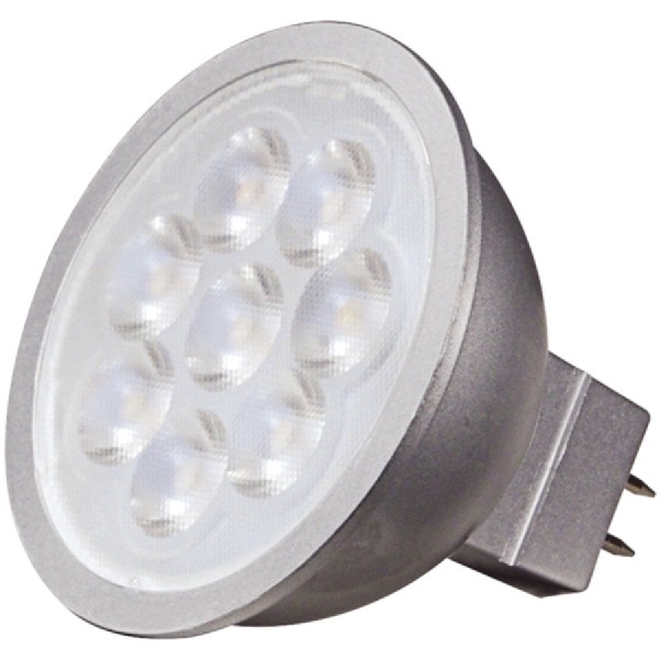 Satco S9496 Signature LED Bulb, Track, 500 Lumens, 6.5 W, MR16 Lamp, 50 W Equivalent, GU5.3 Lamp Base, Clear